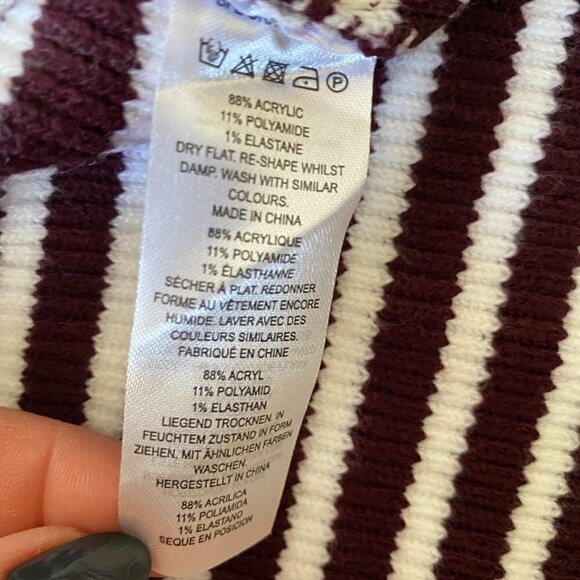 french Connection BNWT Cowl Stripe Ribbed Sweater - Picture 7 of 12